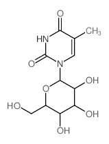 2,4(1H,3H)-Pyrimidinedione,1-b-D-glucopyranosyl-5-methyl- Structure