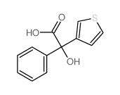 3-Thiopheneacetic acid,a-hydroxy-a-phenyl-结构式