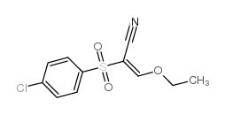 2-((4-CHLOROPHENYL)SULFONYL)-3-ETHOXYPROP-2-ENENITRILE结构式
