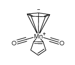 (η5-C5H5)Mn(CO)2(η2-cyclopentadiene) Structure