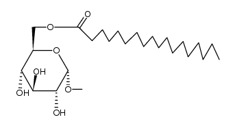methyl 6-O-stearoyl-α-D-glucopyranoside Structure