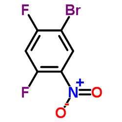 2,4-二氟-5-溴硝基苯结构式