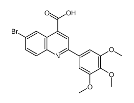 6-BROMO-2-(3,4,5-TRIMETHOXY-PHENYL)-QUINOLINE-4-CARBOXYLICACID structure