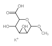3,4,5-trihydroxy-6-methoxy-oxane-2-carboxylic acid结构式