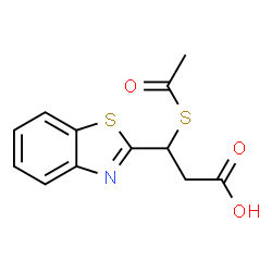 3-(acetylthio)-3-(benzo[d]thiazol-2-yl)propanoic acid结构式