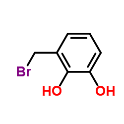 3-(bromomethyl)benzene-1,2-diol结构式