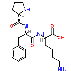 H-Pro-Phe-Lys-OH acetate salt结构式