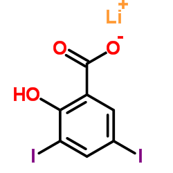 Lithium 2-hydroxy-3,5-diiodobenzoate Structure