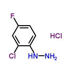 (2-Chloro-4-fluorophenyl)hydrazine hydrochloride Structure