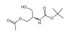 (2R)-2-{[(tert-butoxy)carbonyl]amino}-3-hydroxypropyl acetate结构式