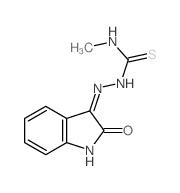 Hydrazinecarbothioamide,2-(1,2-dihydro-2-oxo-3H-indol-3-ylidene)-N-methyl-结构式