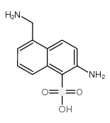 2-氨基-5-(氨基甲基)-1-萘磺酸结构式