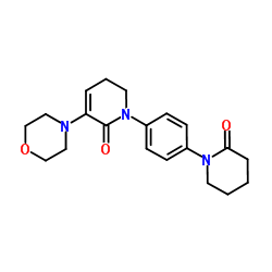 5,6-二氢-3-(4-吗啉基)-1-[4-(2-氧代-1-哌啶基)苯基]-2(1H)-吡啶酮结构式