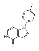 1-(p-tolyl)-1,5-dihydro-1H-pyrazolo[3,4-d]pyrimidin-4-one结构式