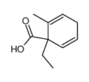 1-ethyl-2-methyl-2,5-cyclohexadiene-1-carboxylic acid结构式