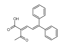 2-Acetyl-5,5-diphenyl-2,4-pentadienoic acid结构式