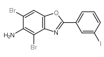 4,6-dibromo-2-(3-iodophenyl)-1,3-benzoxazol-5-amine Structure