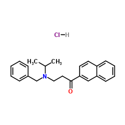 3-[benzyl(propan-2-yl)amino]-1-naphthalen-2-ylpropan-1-one,hydrochloride structure