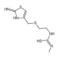 1-[2-[(2-amino-1,3-thiazol-4-yl)methylsulfanyl]ethyl]-3-methylthiourea Structure
