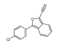 3-(4-chlorophenyl)-2-benzofuran-1-carbonitrile结构式