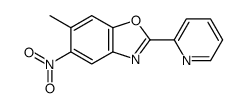 6-methyl-5-nitro-2-pyridin-2-yl-1,3-benzoxazole结构式