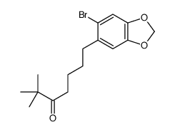 7-(6-bromo-1,3-benzodioxol-5-yl)-2,2-dimethylheptan-3-one结构式