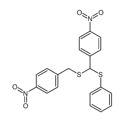 1-nitro-4-[[(4-nitrophenyl)-phenylsulfanylmethyl]sulfanylmethyl]benzene结构式