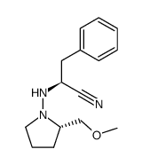 (S)-2-(((S)-2-(methoxymethyl)pyrrolidin-1-yl)amino)-3-phenylpropanenitrile Structure
