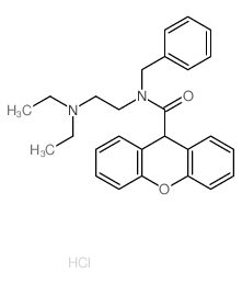 N-benzyl-N-(2-diethylaminoethyl)-9H-xanthene-9-carboxamide结构式