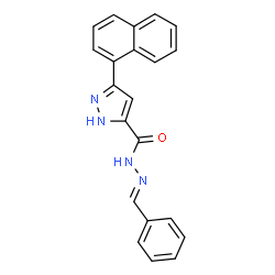 (E)-N-benzylidene-3-(naphthalen-1-yl)-1H-pyrazole-5-carbohydrazide Structure
