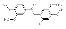 2-(2-bromo-4,5-dimethoxy-phenyl)-1-(3,4-dimethoxyphenyl)ethanone structure