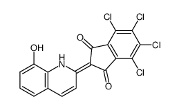2-(8'-Hydroxy-2'-chinonyl)-4,5,6,7-tetrachlorindan-1,3-dion结构式