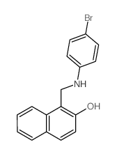 2-Naphthalenol,1-[[(4-bromophenyl)amino]methyl]-结构式