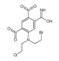 5-[2-bromoethyl(2-chloroethyl)amino]-2,4-dinitrobenzamide结构式