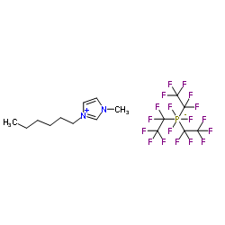 1-Hexyl-3-methylimidazolium tris(pentafluoroethyl)trifluorophosphate structure