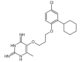 5-[3-(4-chloro-2-cyclohexylphenoxy)propoxy]-6-methylpyrimidine-2,4-diamine Structure