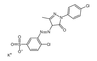 potassium,4-chloro-3-[[1-(4-chlorophenyl)-3-methyl-5-oxo-4H-pyrazol-4-yl]diazenyl]benzenesulfonate Structure
