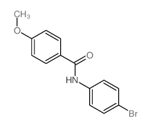N-(4-溴苯基)-4-甲氧基苯甲酰胺结构式