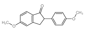 5-methoxy-2-(4-methoxyphenyl)-2,3-dihydroinden-1-one结构式