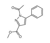 1-Acetyl-5-phenyl-3-pyrazolcarbonsaeure-methylester结构式