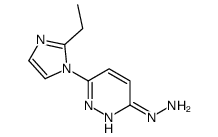 [6-(2-ethylimidazol-1-yl)pyridazin-3-yl]hydrazine结构式