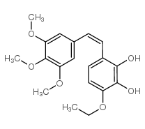 (Z)-3-乙氧基-6-(3,4,5-三甲氧基苯乙烯)-1,2-苯二醇结构式