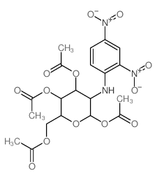a-D-Glucopyranose,2-deoxy-2-[(2,4-dinitrophenyl)amino]-, 1,3,4,6-tetraacetate结构式