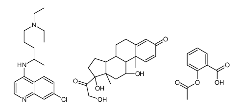 2-acetyloxybenzoic acid,4-N-(7-chloroquinolin-4-yl)-1-N,1-N-diethylpentane-1,4-diamine,(8S,9S,10R,11S,13S,14S,17R)-11,17-dihydroxy-17-(2-hydroxyacetyl)-10,13-dimethyl-7,8,9,11,12,14,15,16-octahydro-6H-cyclopenta[a]phenanthren-3-one Structure