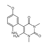 1,3-dimethyl-5-(2-amino-5-methoxyphenyl)-6-aminouracil结构式
