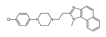 2-[2-[4-(4-chlorophenyl)piperazin-1-yl]ethyl]-1-methylbenzo[e]benzimidazole Structure