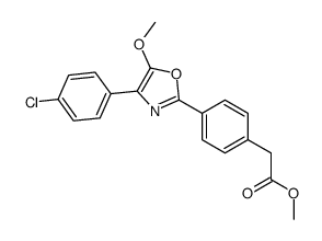 methyl 2-[4-[4-(4-chlorophenyl)-5-methoxy-1,3-oxazol-2-yl]phenyl]acetate结构式