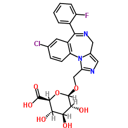 1'-羟基咪达唑仑-beta-D-葡糖苷酸结构式