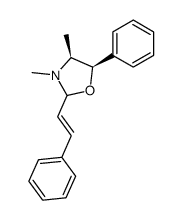 (2S,4S,5R)-3,4-dimethyl-5-phenyl-2-(2-phenylvinyl)-1,3-oxazolidine结构式