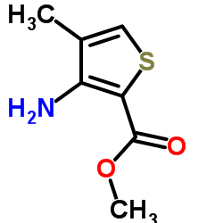 3-氨基-4-甲基噻吩-2-羧酸甲酯结构式